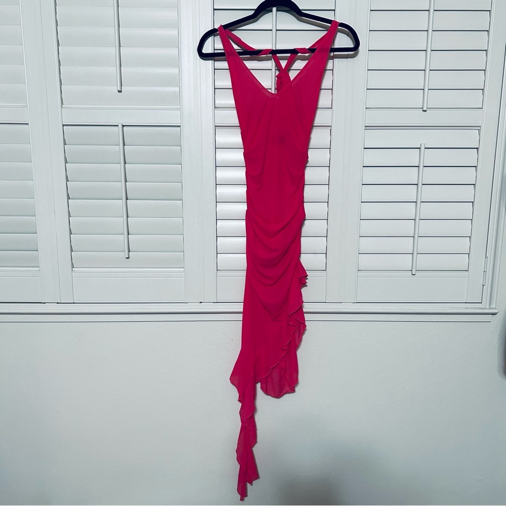 White Fox Boutique Hot Pink Halter Dress - Picture 5 of 14
